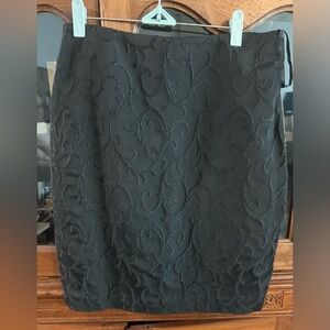 Jones New York Black Textured Pencil Skirt